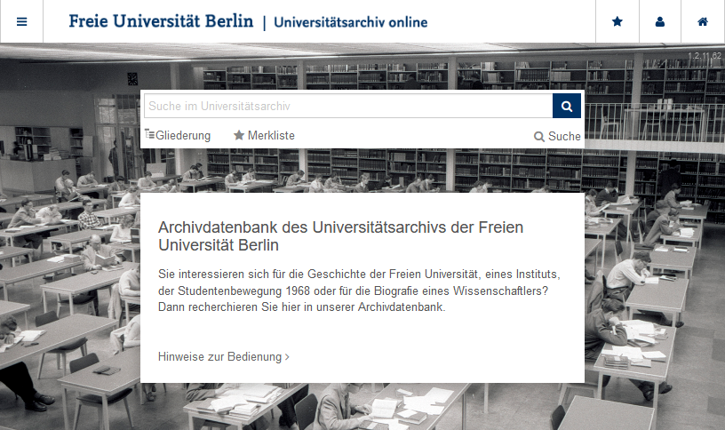 Neue Archivdatenbank des Universitätsarchivs
