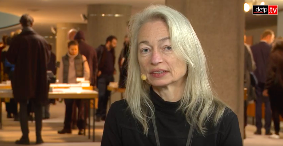 Beatrice Gründler interviewed by Ph. Banse at Haus der Kulturen der Welt