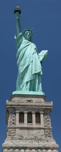 "Statue of Liberty frontal 2" by Daniel Schwen - Public Domain